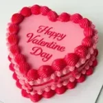 Raspberry Vanilla Heart Cake